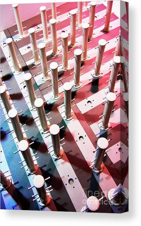 Phase Canvas Print featuring the photograph Phased Array Antenna #1 by Mark Williamson/science Photo Library
