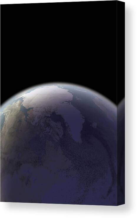 Exploration Canvas Print featuring the photograph Planet Earth From Space #1 by Comstock Images