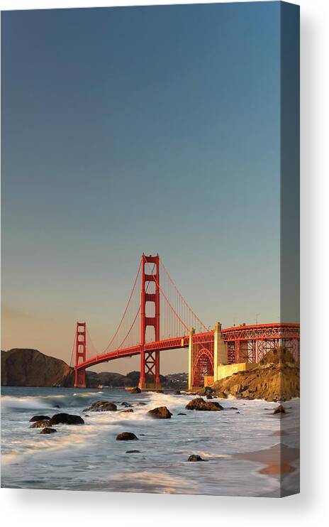 San Francisco Canvas Print featuring the photograph San Francisco, Golden Gate Bridge #1 by Michele Falzone
