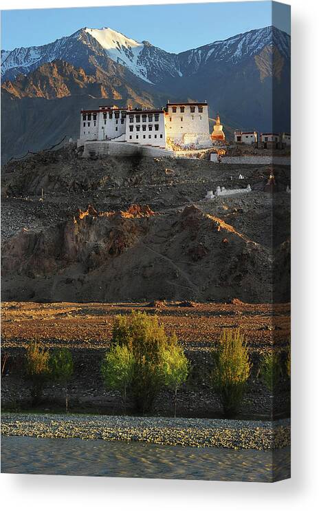 Tranquility Canvas Print featuring the photograph Stakna Monastery #1 by Photo By Sayid Budhi