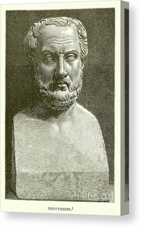 Greek Canvas Print featuring the drawing Thucydides, Engraving by English School