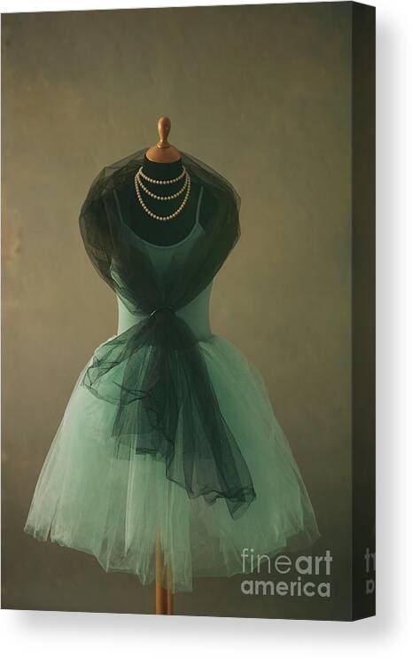 Tulle Canvas Print featuring the photograph A tutu on a mannequin by Jelena Jovanovic