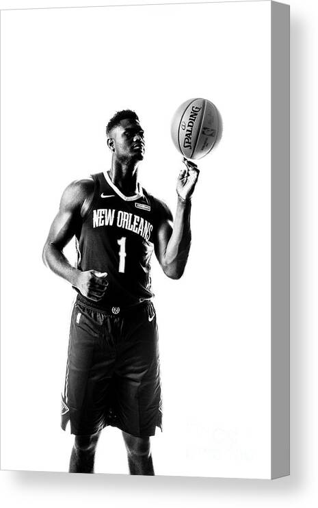 Nba Pro Basketball Canvas Print featuring the photograph Zion Williamson by Sean Berry