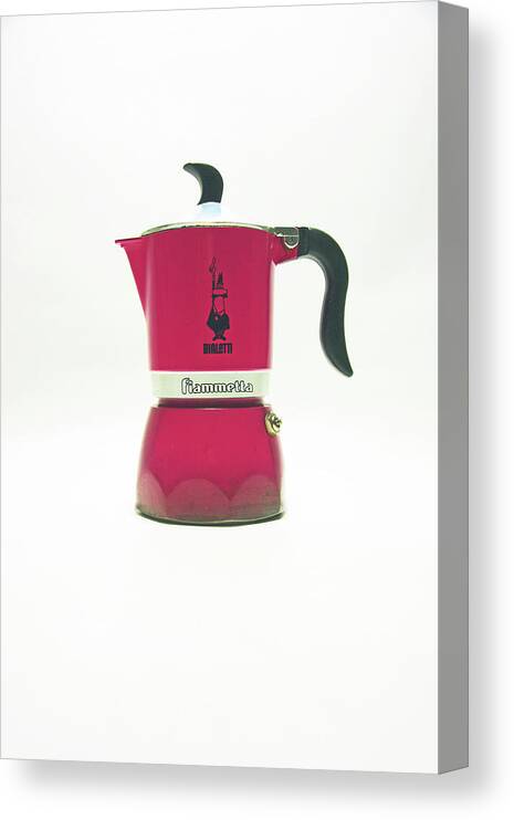 Cafetiere Canvas Print featuring the photograph 10-05-19 STUDIO. Red Cafetiere. by Lachlan Main