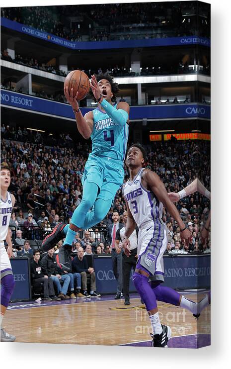 Nba Pro Basketball Canvas Print featuring the photograph Charlotte Hornets V Sacramento Kings by Rocky Widner