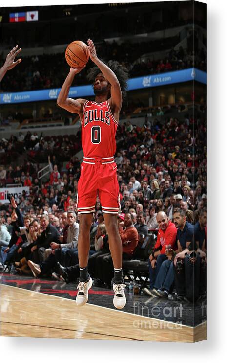 Coby White Canvas Print featuring the photograph New York Knicks V Chicago Bulls #10 by Gary Dineen