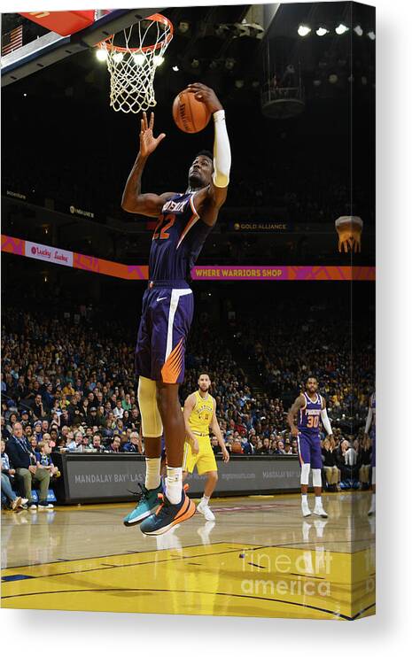 Deandre Ayton Canvas Print featuring the photograph Phoenix Suns V Golden State Warriors by Noah Graham