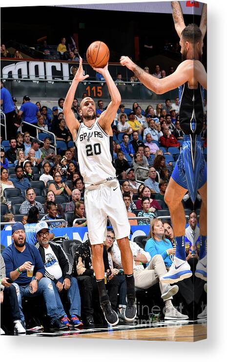 Nba Pro Basketball Canvas Print featuring the photograph San Antonio Spurs V Orlando Magic by Fernando Medina