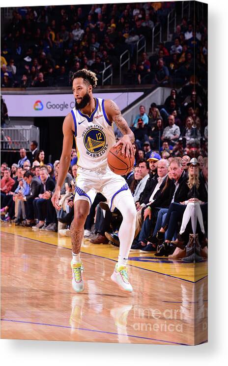 Ky Bowman Canvas Print featuring the photograph Utah Jazz V Golden State Warriors by Noah Graham