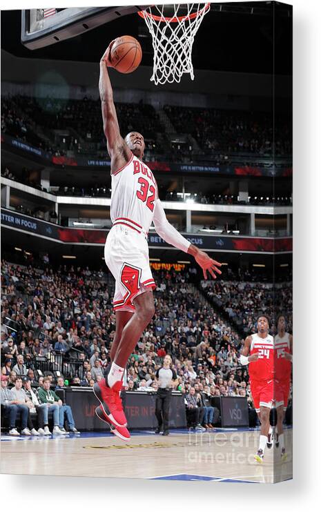 Kris Dunn Canvas Print featuring the photograph Chicago Bulls V Sacramento Kings #11 by Rocky Widner