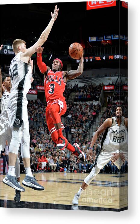 Nba Pro Basketball Canvas Print featuring the photograph Chicago Bulls V San Antonio Spurs by Mark Sobhani
