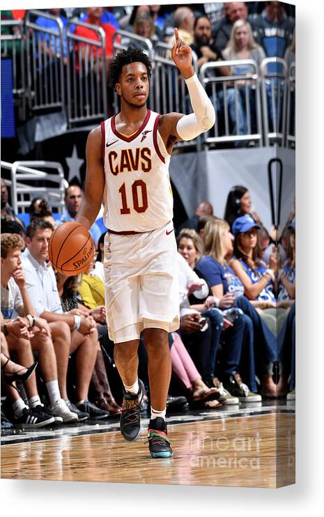 Darius Garland Canvas Print featuring the photograph Cleveland Cavaliers V Orlando Magic by Fernando Medina