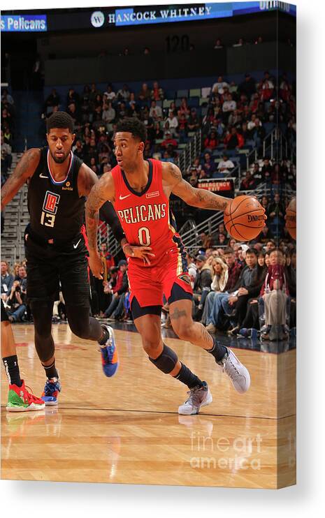 Nickeil Alexander-walker Canvas Print featuring the photograph La Clippers V New Orleans Pelicans by Layne Murdoch Jr.