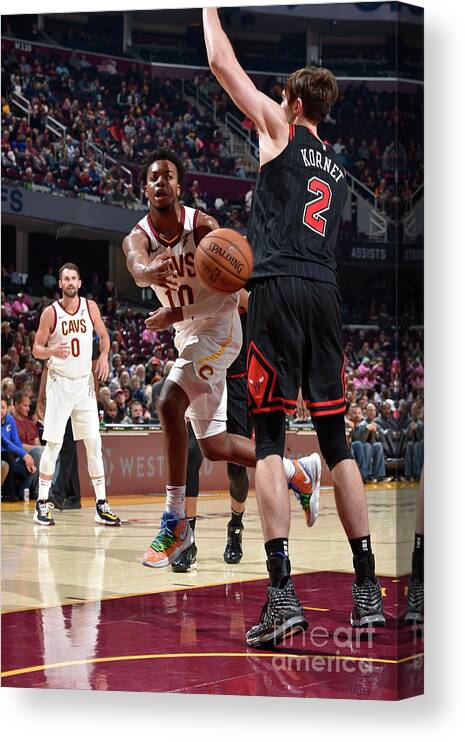 Nba Pro Basketball Canvas Print featuring the photograph Chicago Bulls V Cleveland Cavaliers by David Liam Kyle