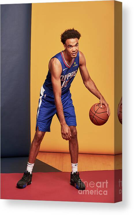 Jerome Robinson Canvas Print featuring the photograph 2018 Nba Rookie Photo Shoot by Jennifer Pottheiser
