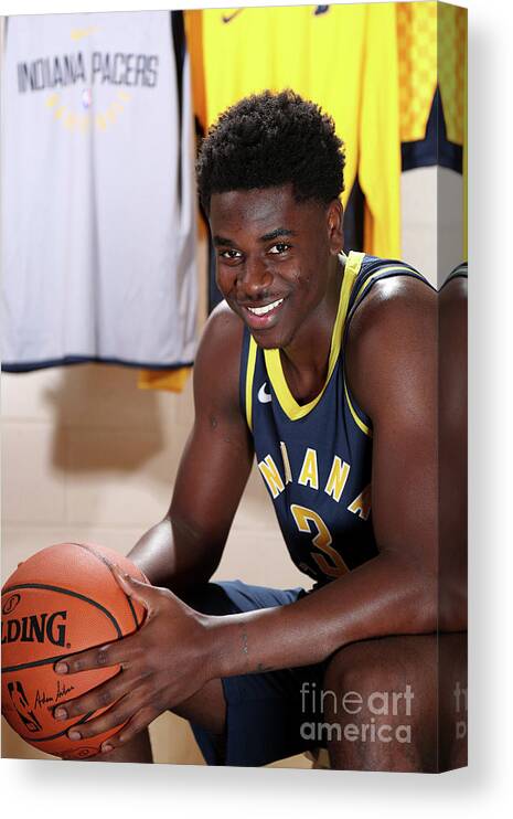 Aaron Holiday Canvas Print featuring the photograph 2018 Nba Rookie Photo Shoot by Nathaniel S. Butler