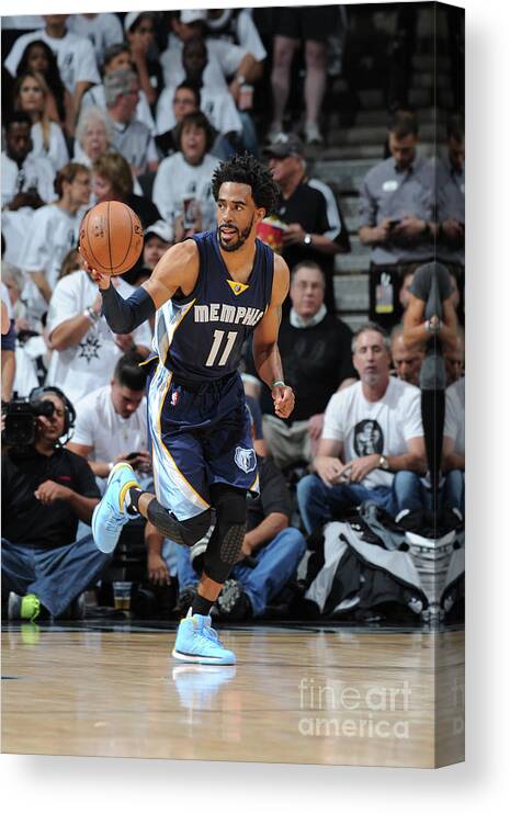 Mike Conley Canvas Print featuring the photograph Memphis Grizzlies V San Antonio Spurs - by Mark Sobhani