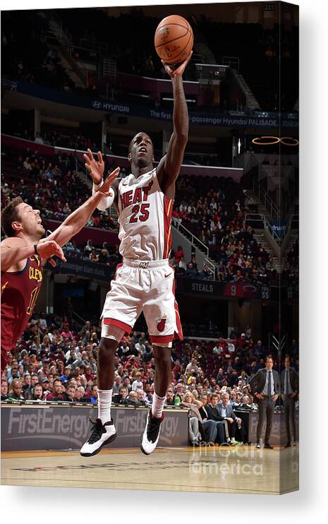 Kendrick Nunn Canvas Print featuring the photograph Miami Heat V Cleveland Cavaliers #18 by David Liam Kyle