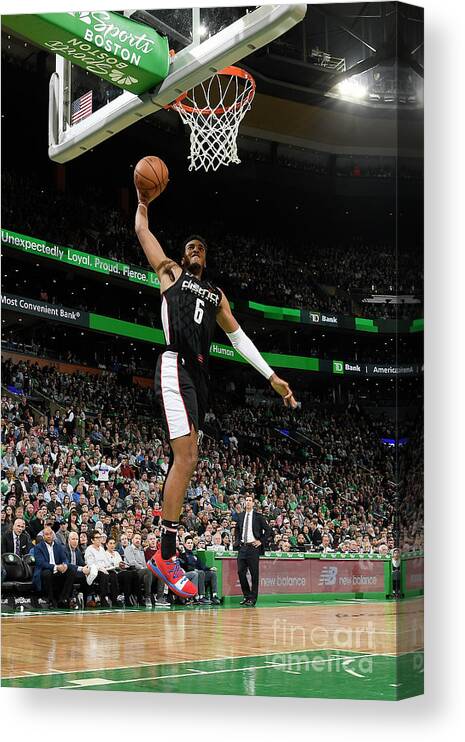 Nba Pro Basketball Canvas Print featuring the photograph Washington Wizards V Boston Celtics by Brian Babineau