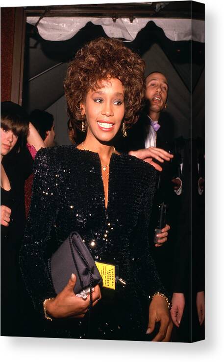 1980-1989 Canvas Print featuring the photograph Whitney Houston #18 by Mediapunch