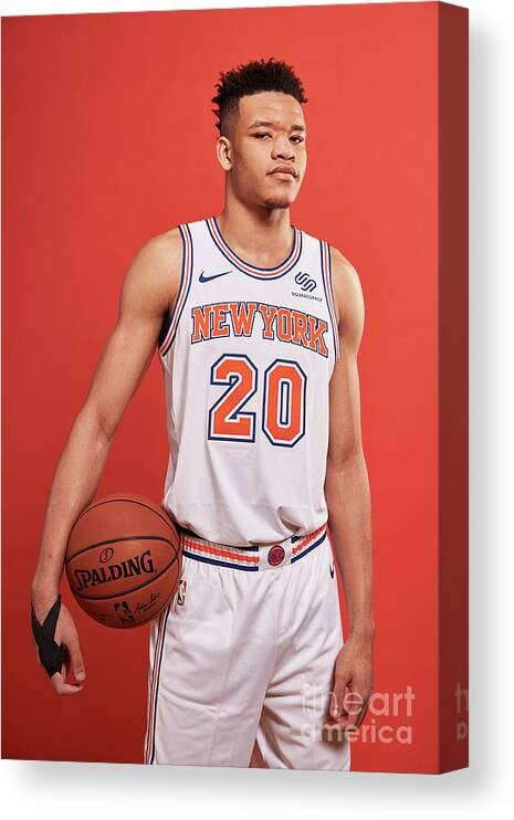 Kevin Knox Canvas Print featuring the photograph 2018 Nba Rookie Photo Shoot #193 by Jennifer Pottheiser