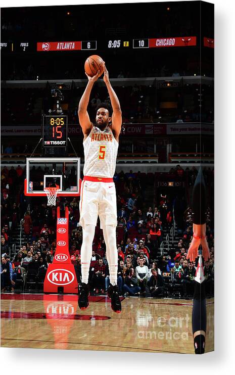 Jabari Parker Canvas Print featuring the photograph Atlanta Hawks V Chicago Bulls #2 by Scott Cunningham