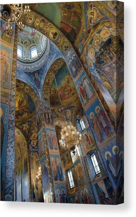 Arch Canvas Print featuring the photograph Church Of The Saviour On Spilled Blood #2 by Izzet Keribar