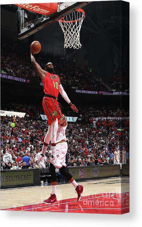 Atlanta Canvas Print featuring the photograph Cleveland Cavaliers V Atlanta Hawks by Kevin Liles