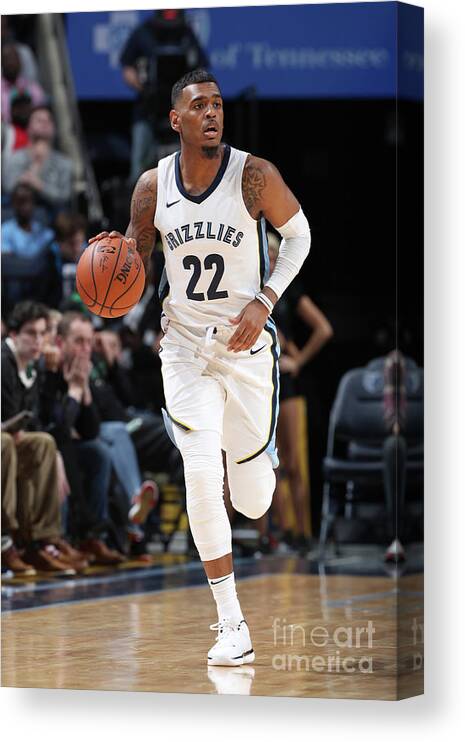 Nba Pro Basketball Canvas Print featuring the photograph Milwaukee Bucks V Memphis Grizzlies by Joe Murphy