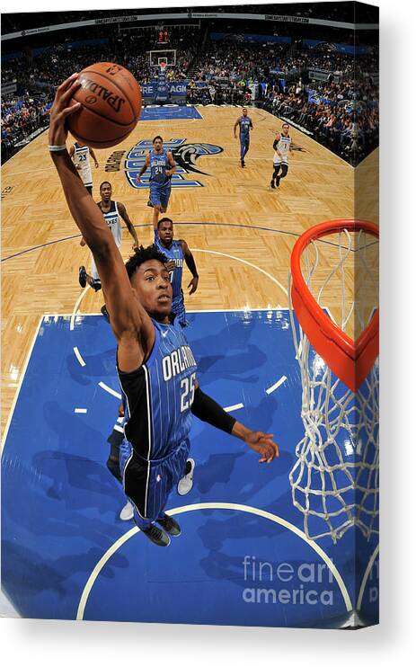 Nba Pro Basketball Canvas Print featuring the photograph Minnesota Timberwolves V Orlando Magic by Fernando Medina