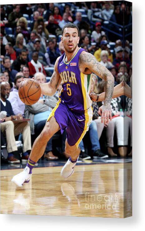 Mike James Canvas Print featuring the photograph Sacramento Kings V New Orleans Pelicans by Layne Murdoch