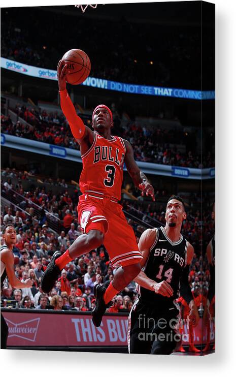 Kay Felder Canvas Print featuring the photograph San Antonio Spurs V Chicago Bulls #2 by Jeff Haynes