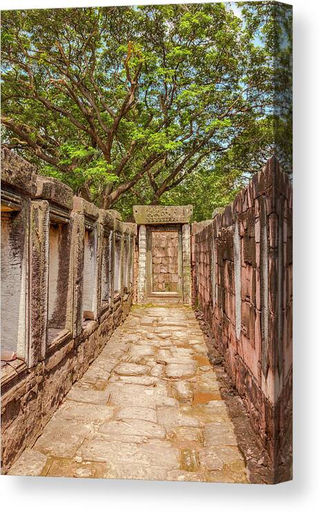 Khmer Canvas Print featuring the photograph Thailand Phimai Historical Park Ruins #2 by Tom Haseltine