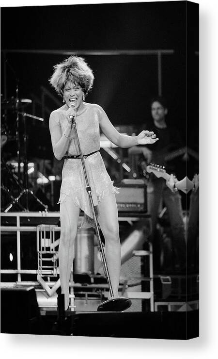 Celebrities Canvas Print featuring the photograph Tina Turner performing #2 by Dmi
