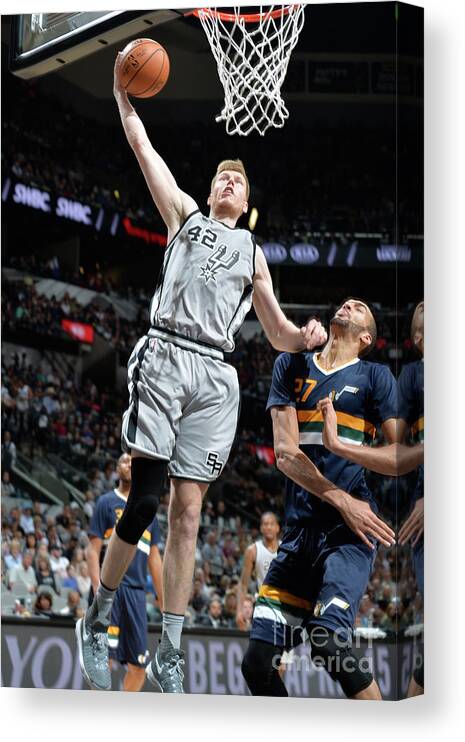 Nba Pro Basketball Canvas Print featuring the photograph Utah Jazz V San Antonio Spurs by Mark Sobhani