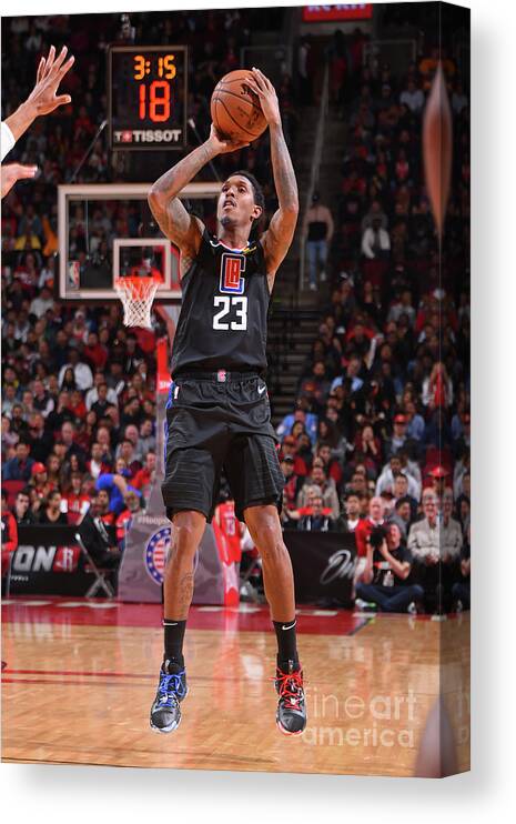 Lou Williams Canvas Print featuring the photograph La Clippers V Houston Rockets by Bill Baptist