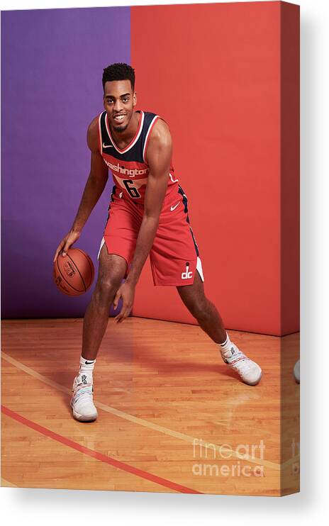 Troy Brown Jr Canvas Print featuring the photograph 2018 Nba Rookie Photo Shoot #208 by Jennifer Pottheiser