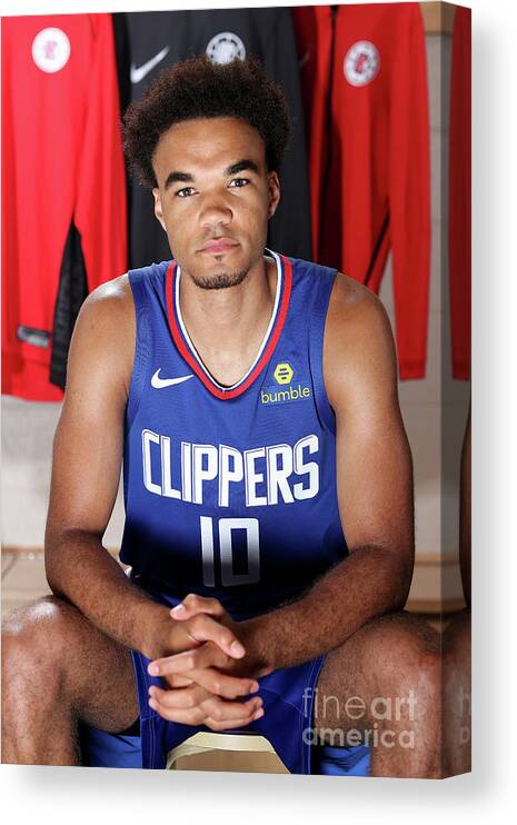 Jerome Robinson Canvas Print featuring the photograph 2018 Nba Rookie Photo Shoot by Nathaniel S. Butler