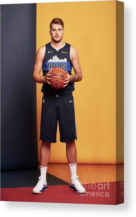 Luka Doncic Canvas Print featuring the photograph 2018 Nba Rookie Photo Shoot by Jennifer Pottheiser