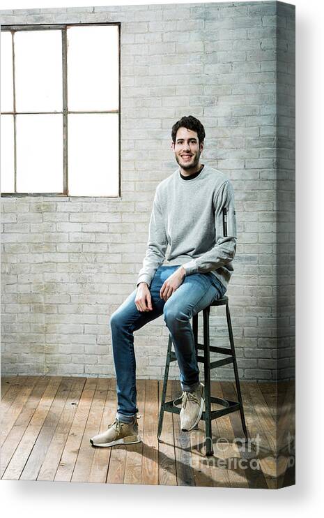 Alex Abrines Canvas Print featuring the photograph Nba All-star Portraits 2017 #22 by Nathaniel S. Butler