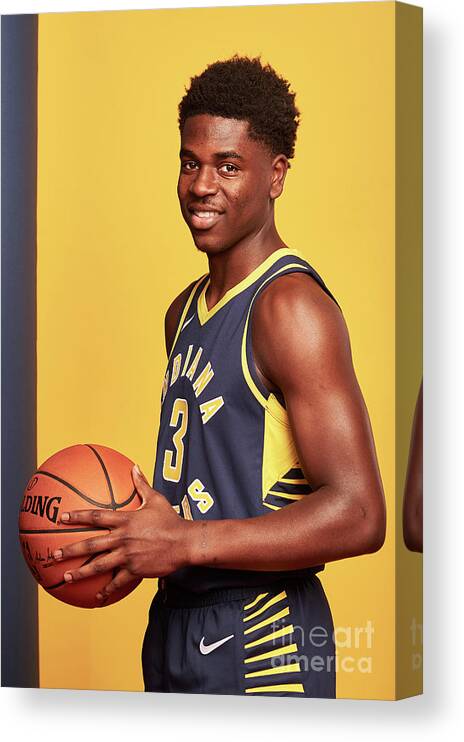 Aaron Holiday Canvas Print featuring the photograph 2018 Nba Rookie Photo Shoot #223 by Jennifer Pottheiser