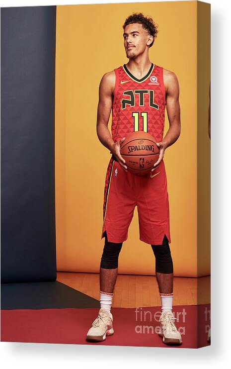 Trae Young Canvas Print featuring the photograph 2018 Nba Rookie Photo Shoot #227 by Jennifer Pottheiser