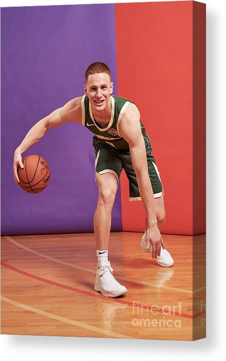 Donte Divencenzo Canvas Print featuring the photograph 2018 Nba Rookie Photo Shoot #239 by Jennifer Pottheiser