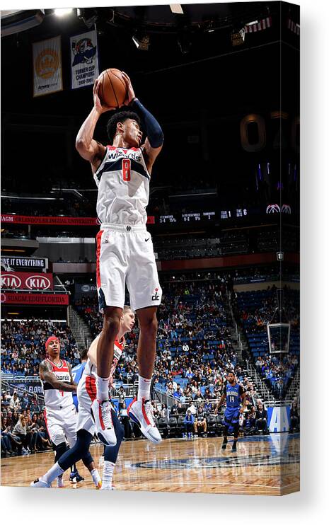 Nba Pro Basketball Canvas Print featuring the photograph Washington Wizards V Orlando Magic by Fernando Medina