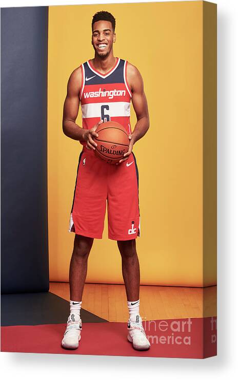 Troy Brown Jr Canvas Print featuring the photograph 2018 Nba Rookie Photo Shoot by Jennifer Pottheiser