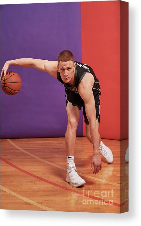Donte Divencenzo Canvas Print featuring the photograph 2018 Nba Rookie Photo Shoot #248 by Jennifer Pottheiser