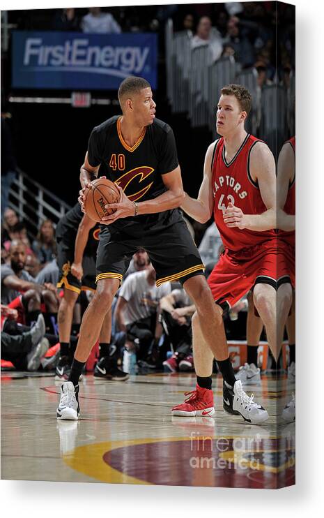 Nba Pro Basketball Canvas Print featuring the photograph Toronto Raptors V Cleveland Cavaliers by David Liam Kyle
