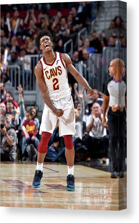 Collin Sexton Canvas Print featuring the photograph Atlanta Hawks V Cleveland Cavaliers by David Liam Kyle