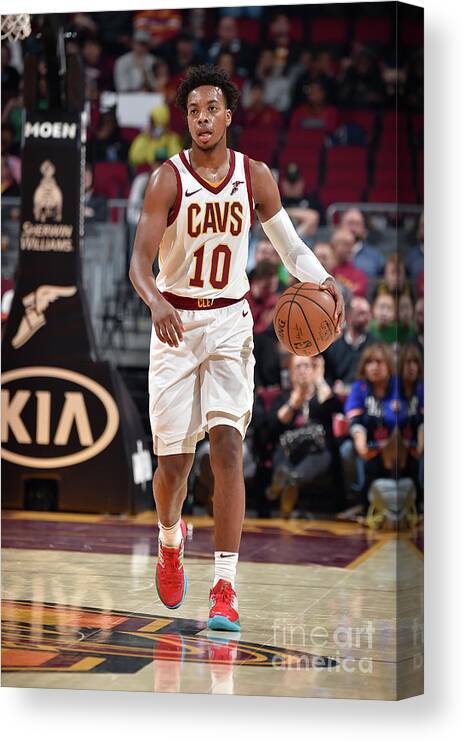 Nba Pro Basketball Canvas Print featuring the photograph Boston Celtics V Cleveland Cavaliers by David Liam Kyle
