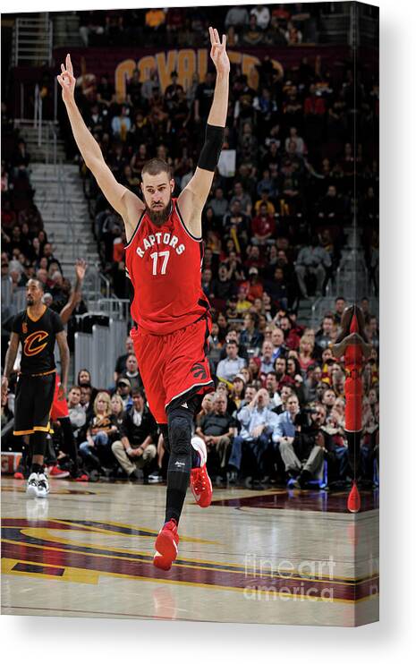 Nba Pro Basketball Canvas Print featuring the photograph Toronto Raptors V Cleveland Cavaliers by David Liam Kyle